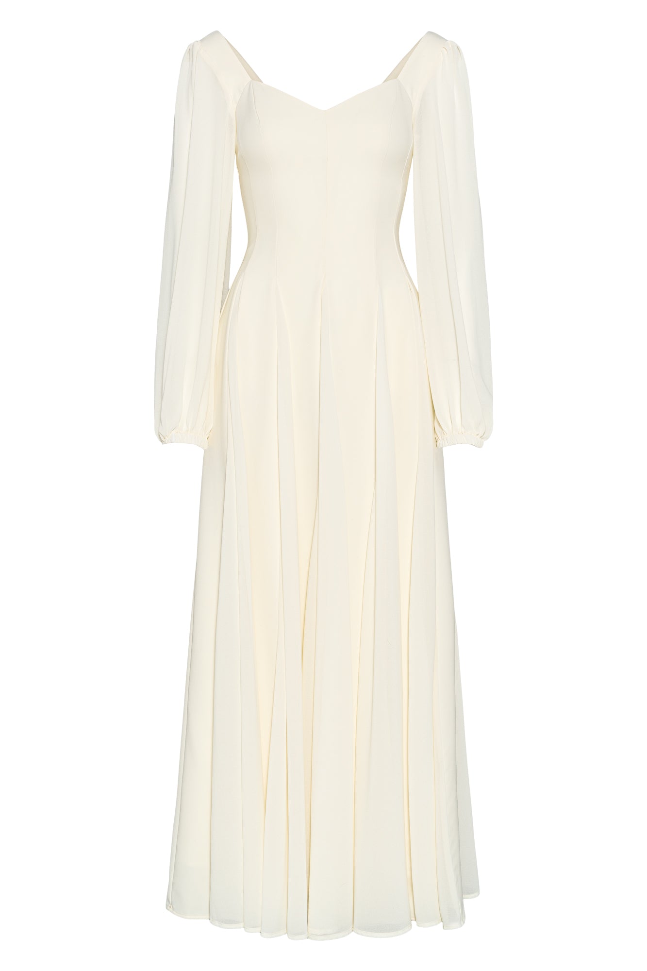 Alette Maxi Dress Long Sleeves Ivory