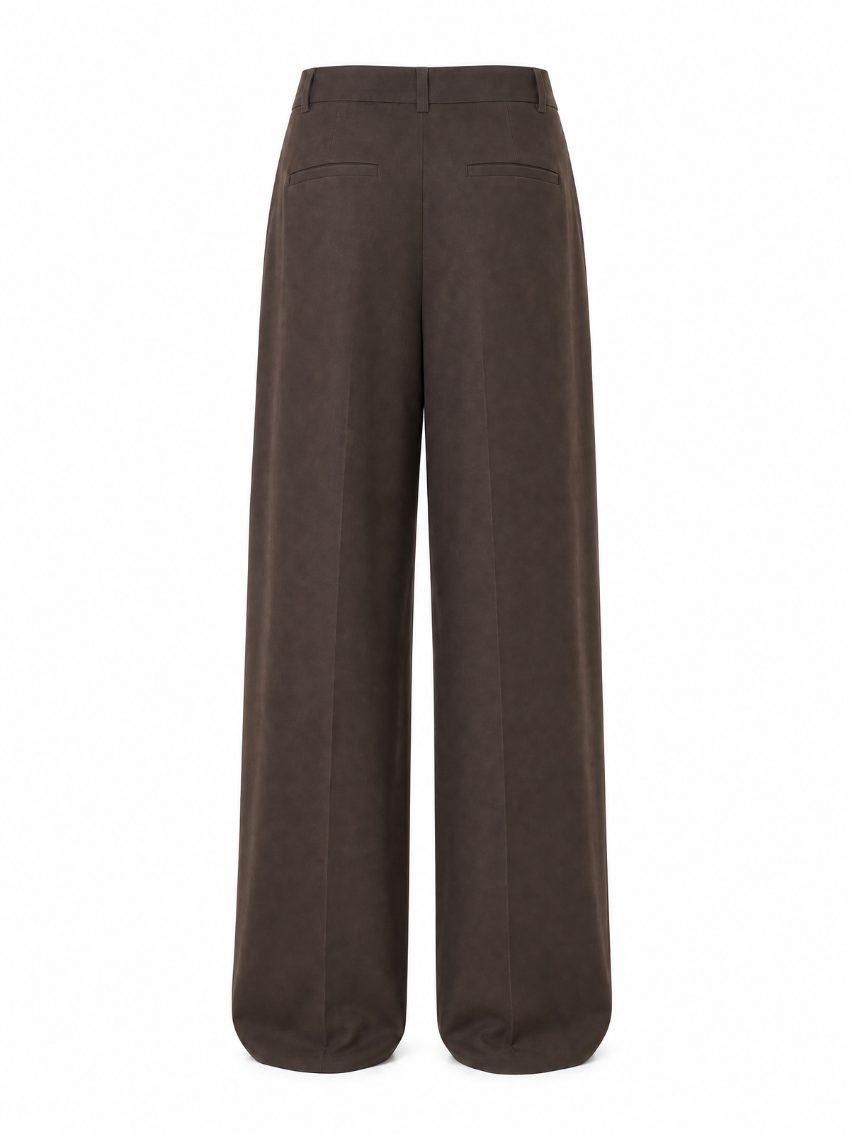 Kaja Low-Waisted Wide-Leg Tailored Trousers Chocolate Brown