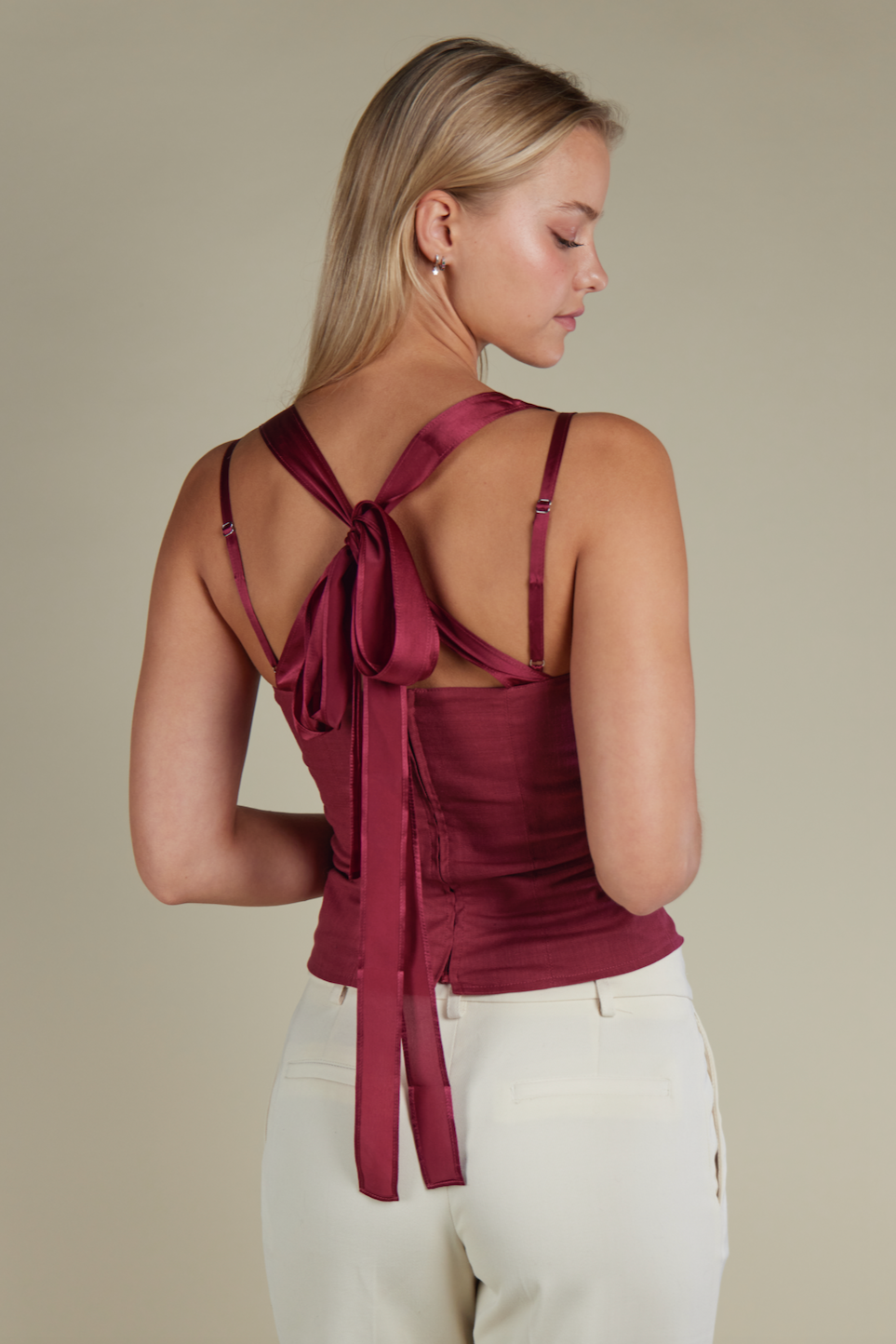 Elsa Bustier Burgundy