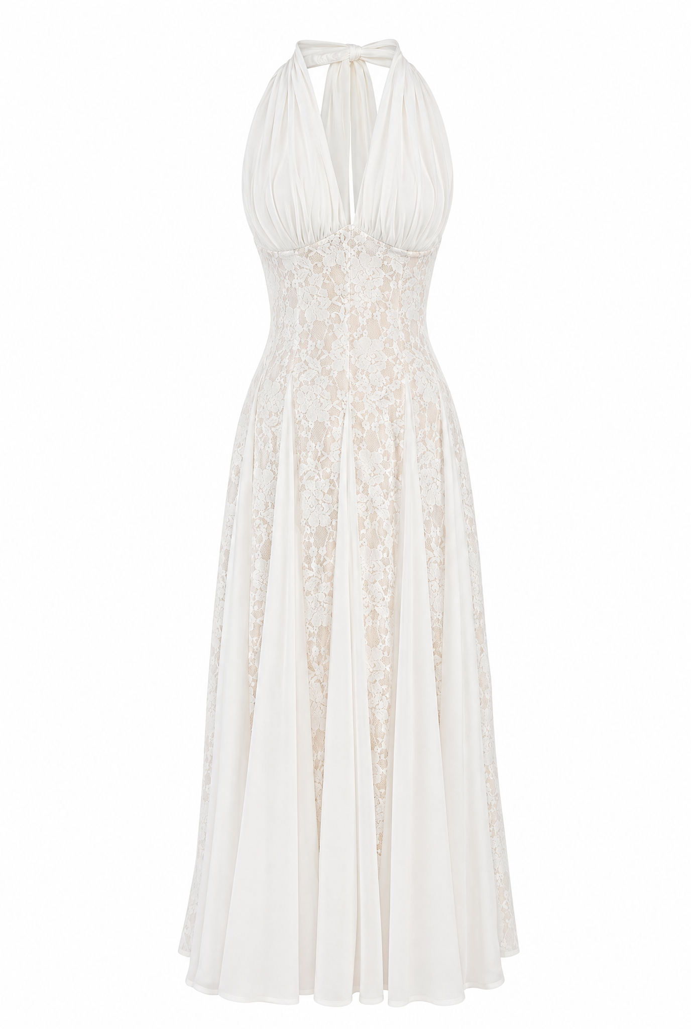 Ylva Maxi Dress Halter Neck White