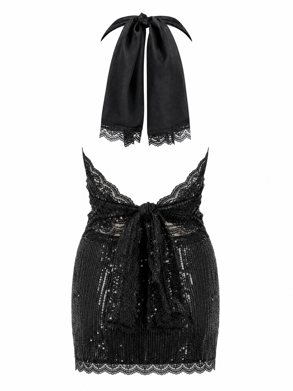Helena Sequin Mini Skirt Black