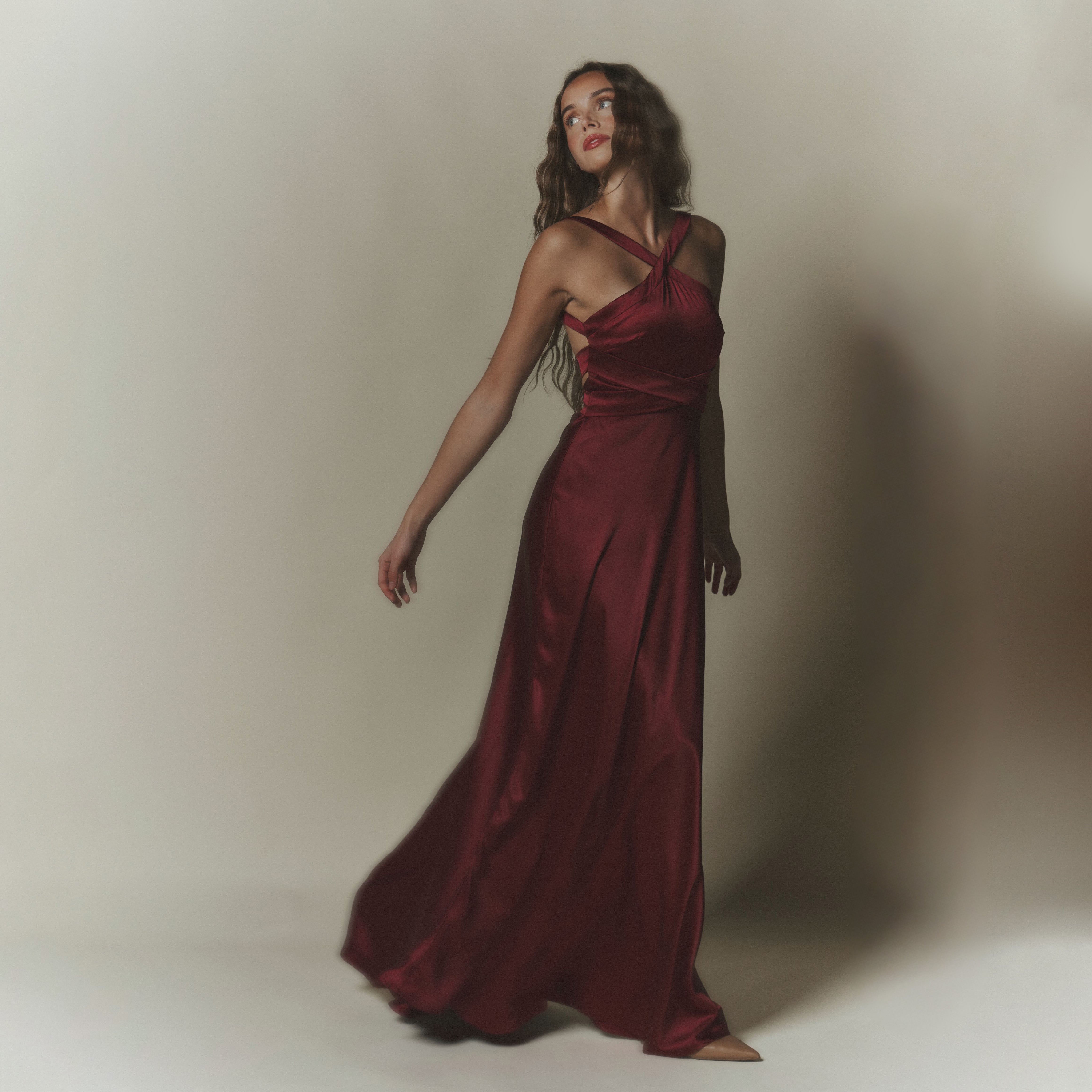 Charlotte Maxi Dress Burgundy