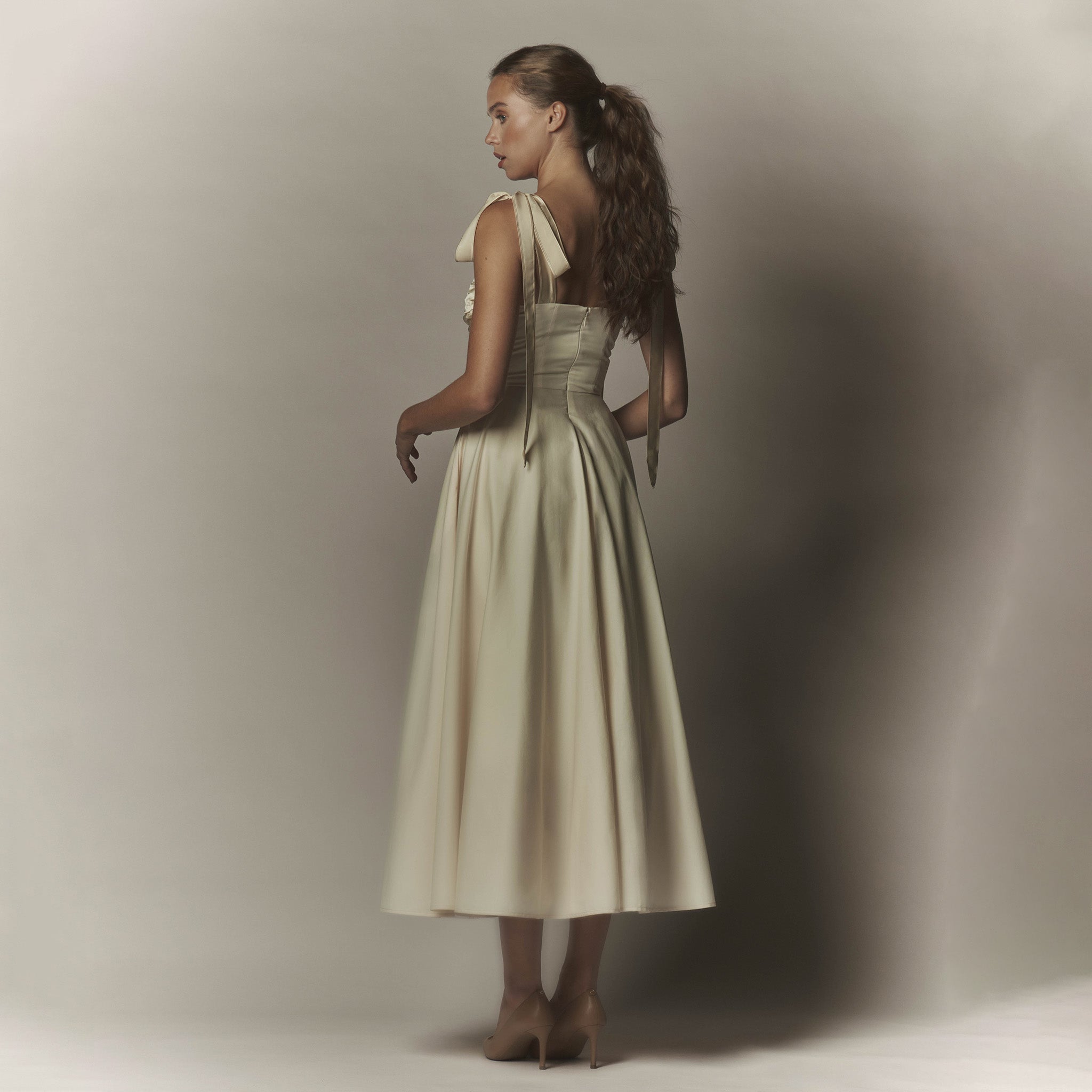 Ebba Midi Dress Ivory