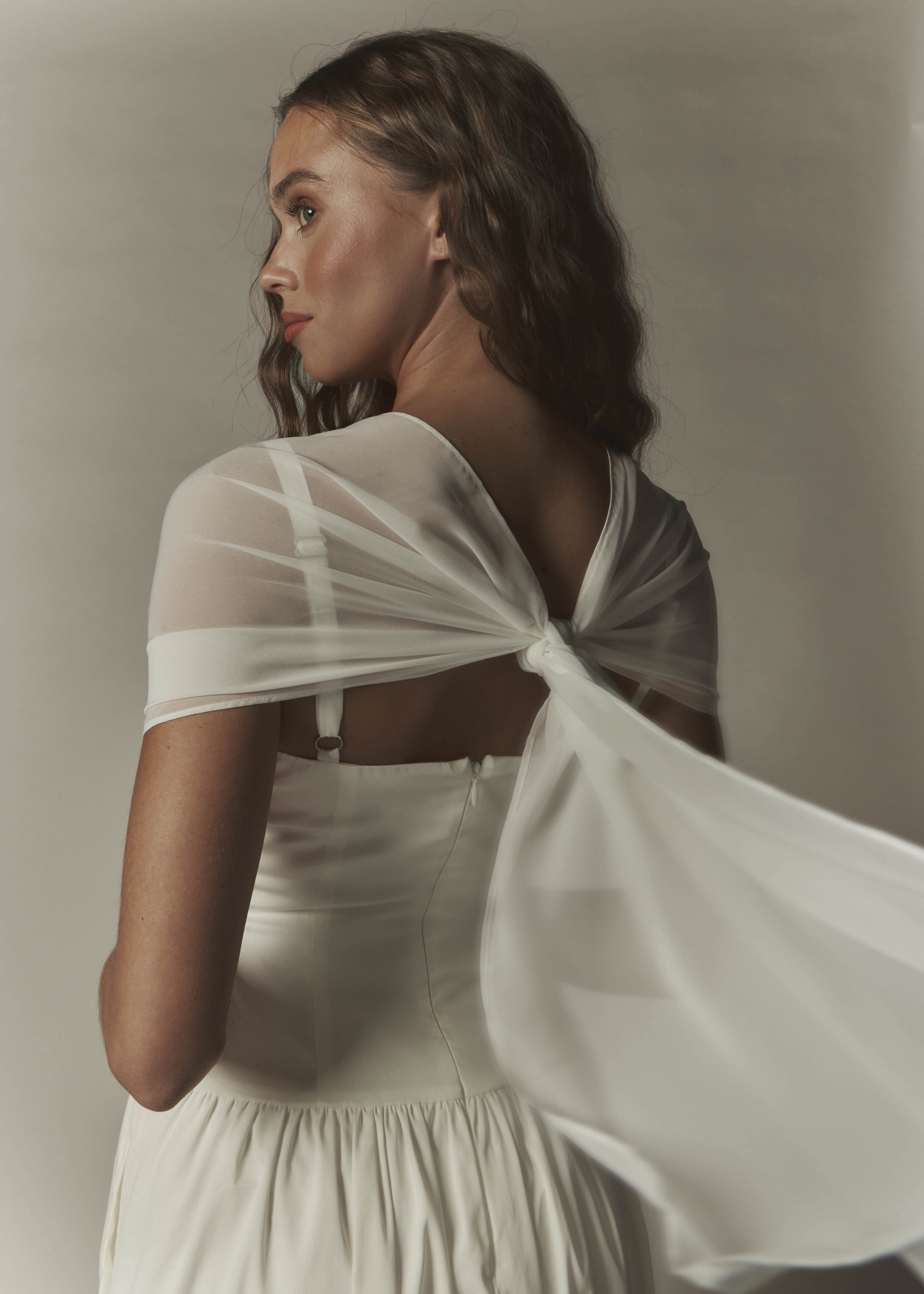Vilja lett halter neck maxi dress white