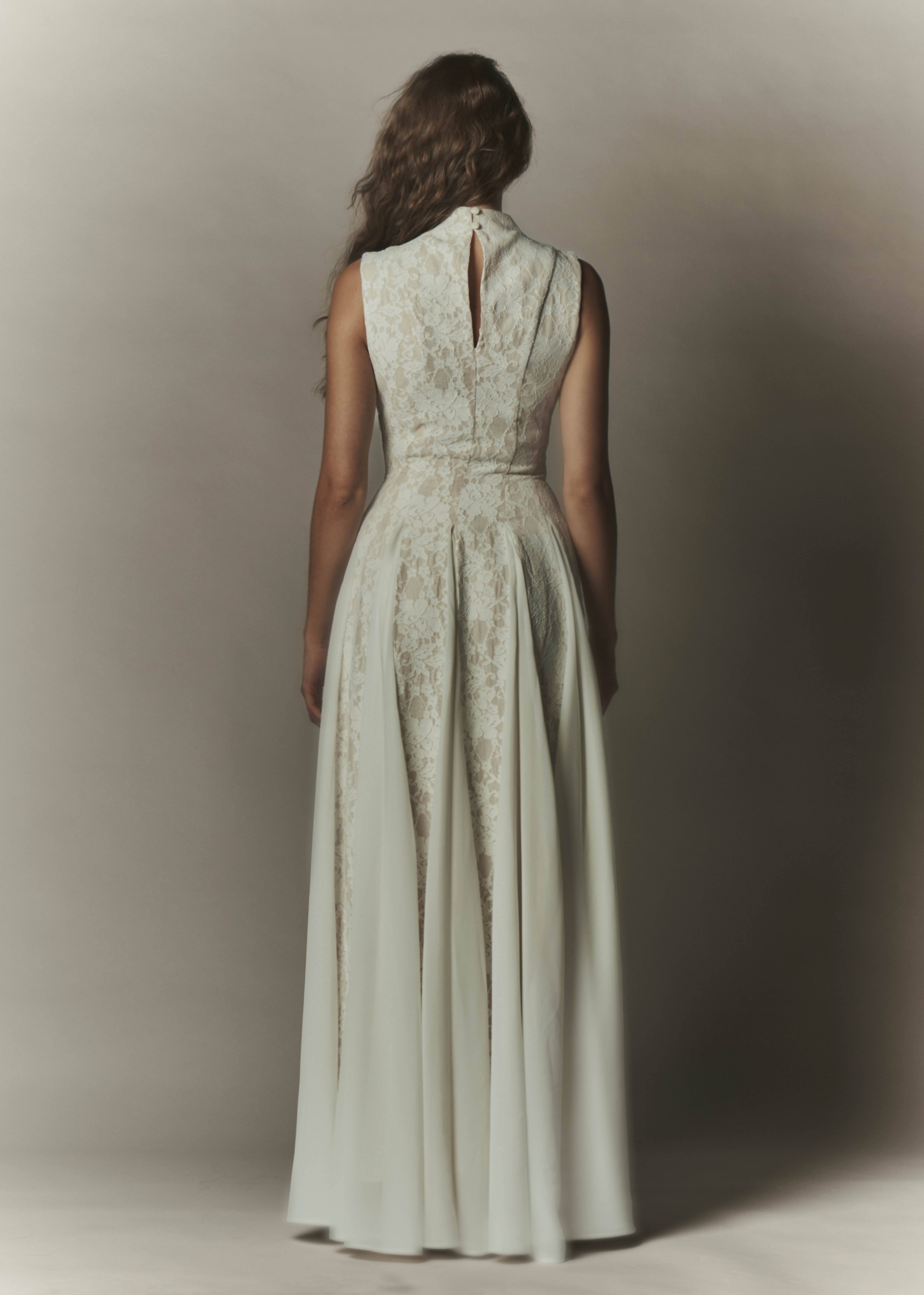 Ylva Maxi Dress Flutter Sleeves White