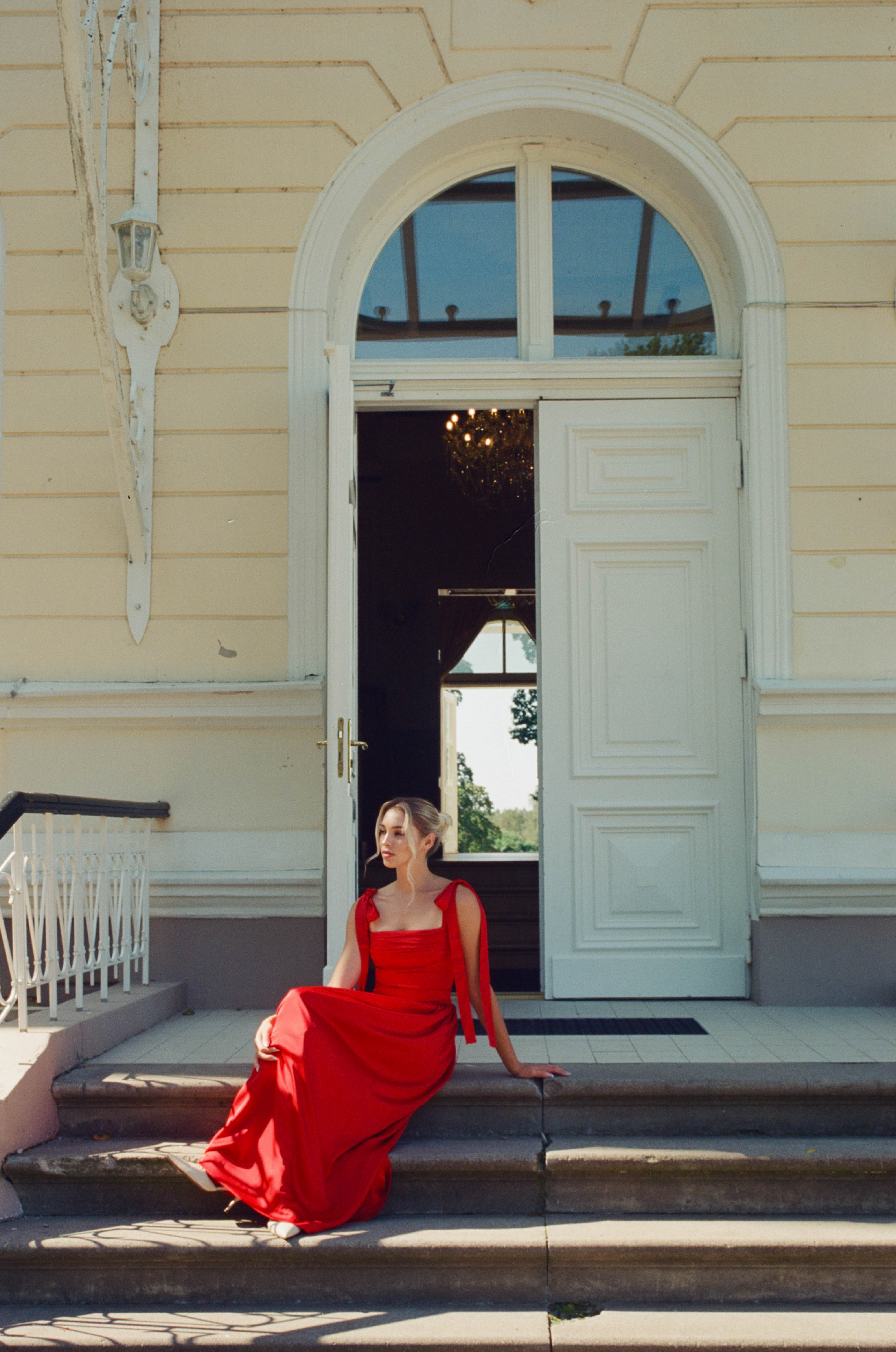 Elsa Maxi Dress Red Satin