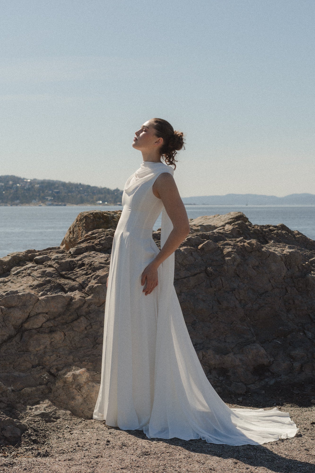 knee length dresses for ladies A-Line Sweetheart Long Sleeves Chiffon Sweep Train Wedding Dress main image 0