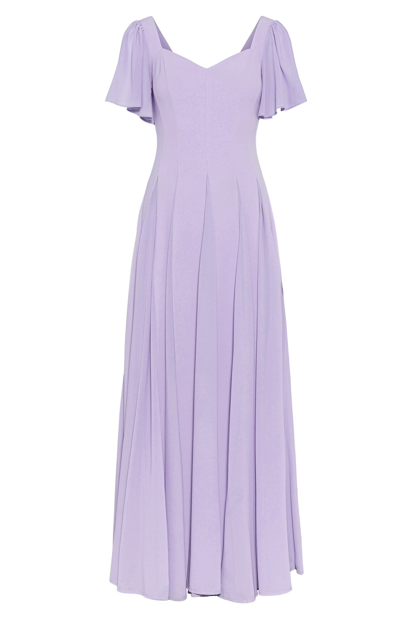 Alette Maxi Dress Flutter Sleeves Purple