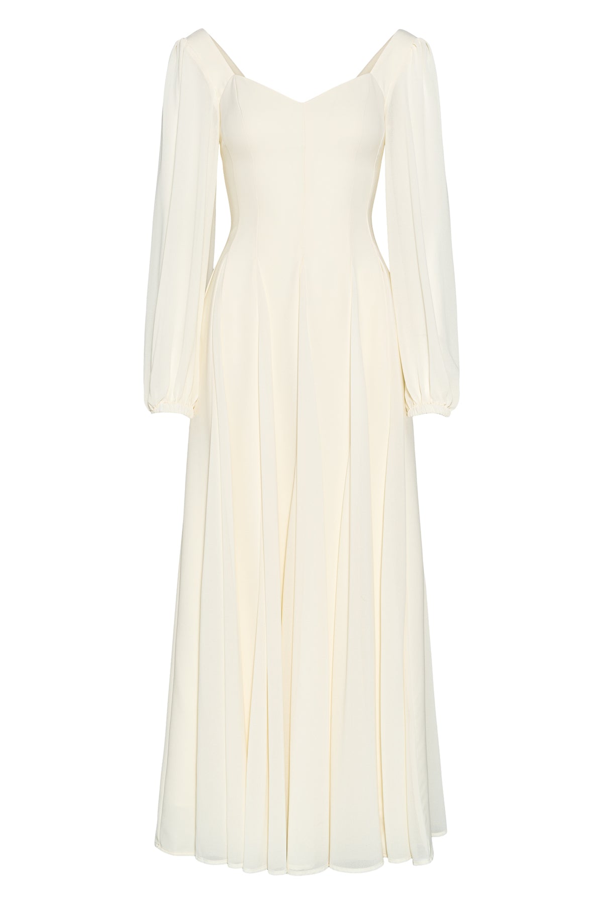 Alette Maxi Dress Long Sleeves – Ivory Bridal & Wedding Dress