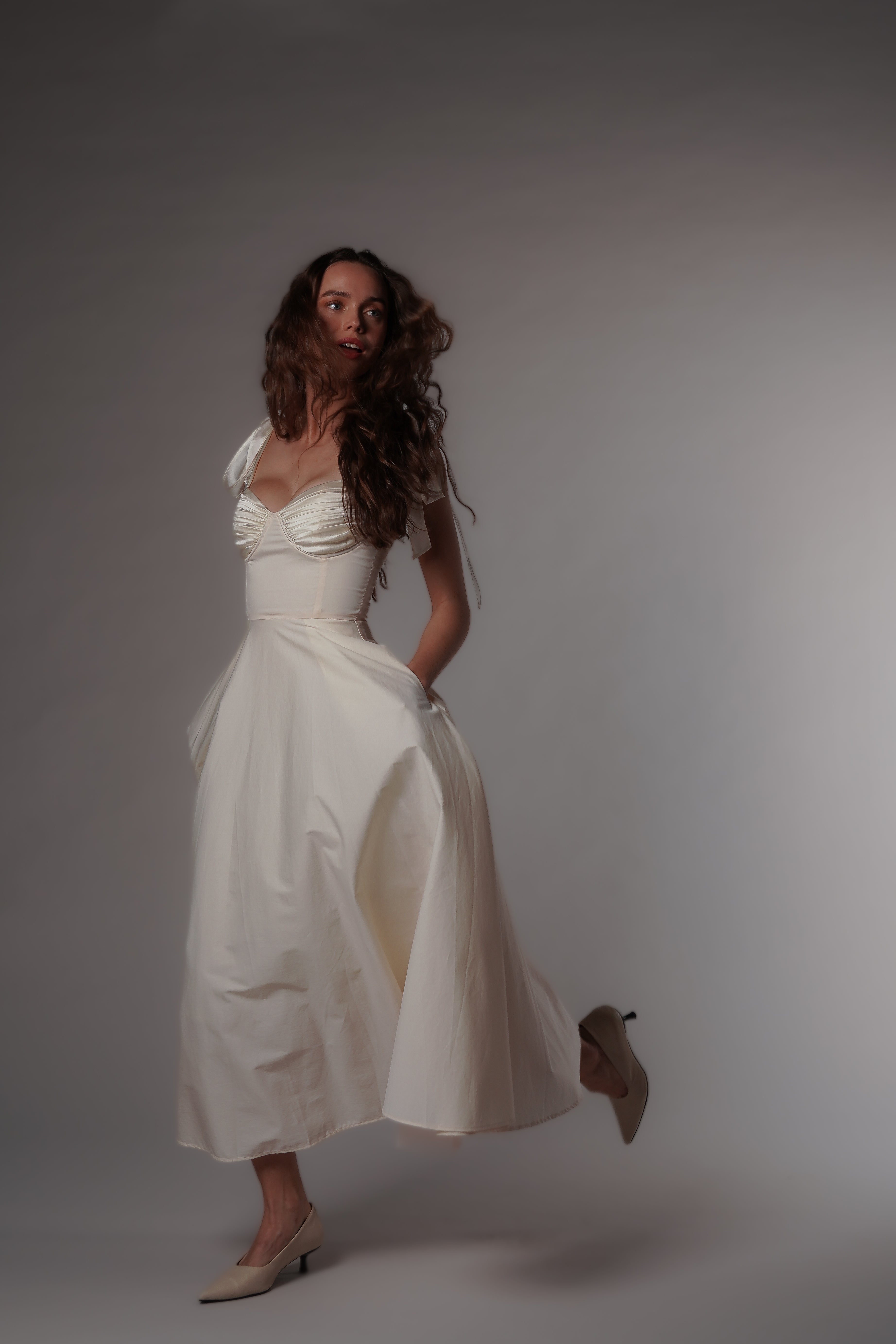 Ebba Midi Dress Ivory