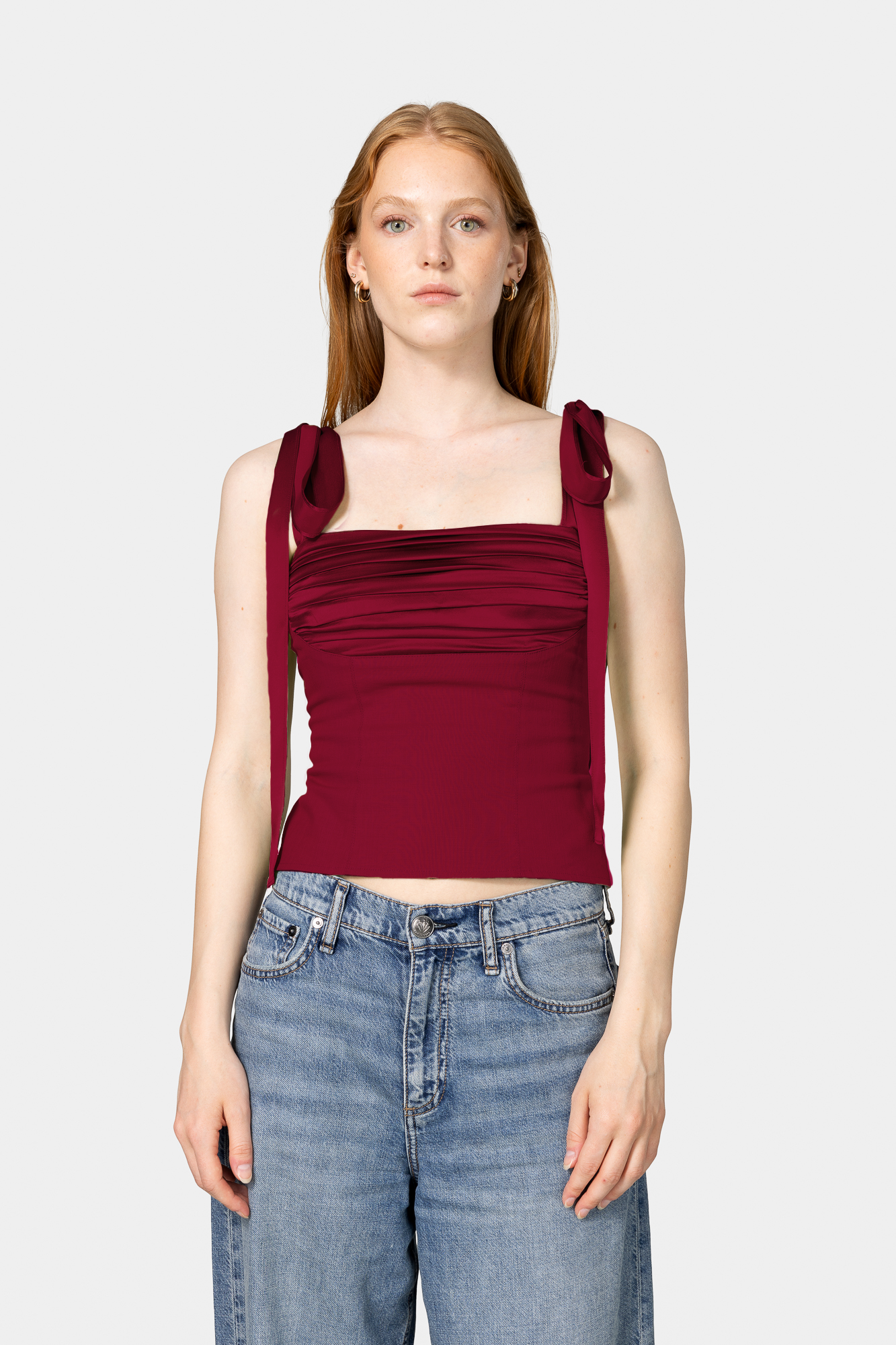 Elsa Bustier Burgundy