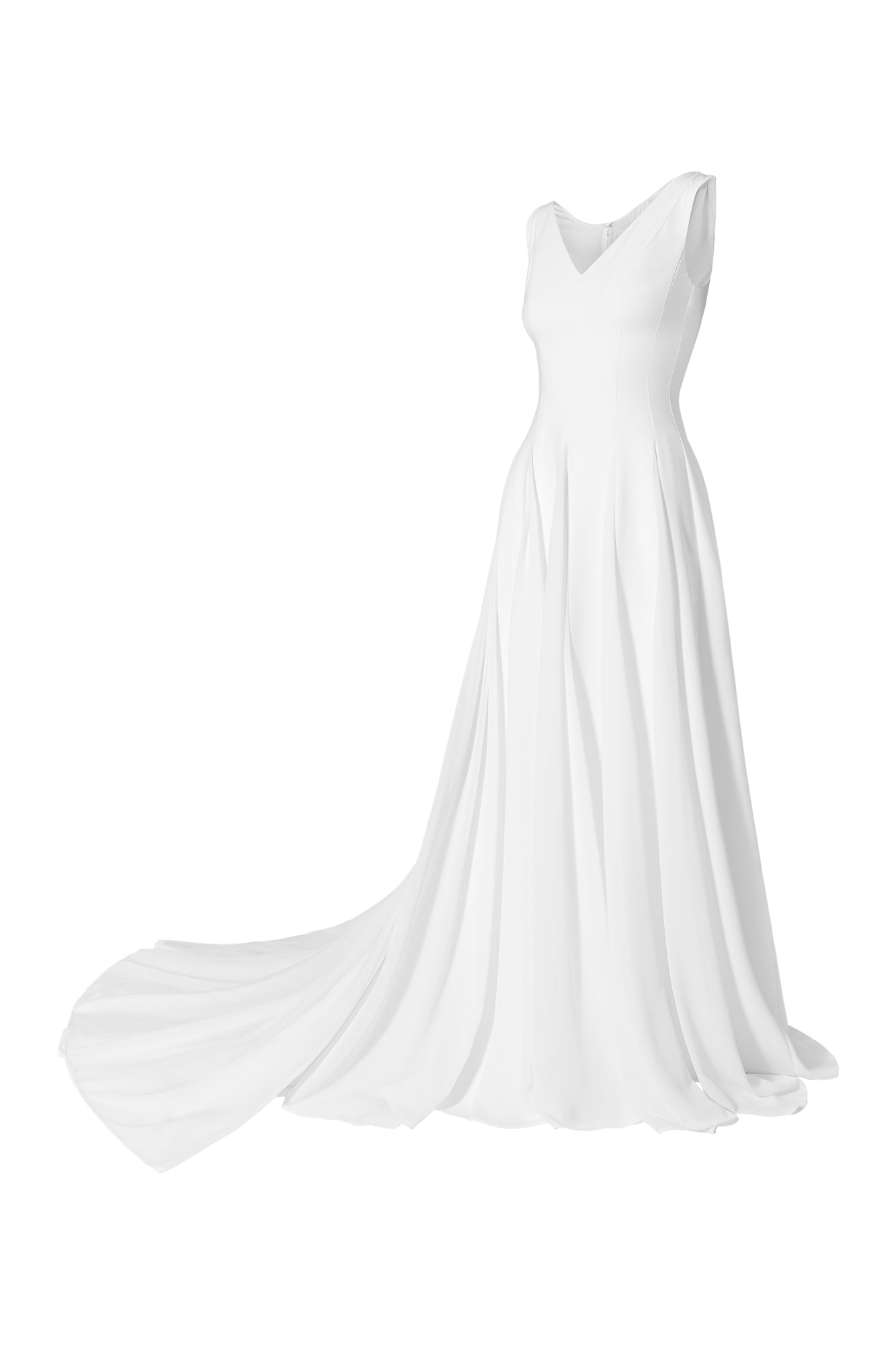 Frøya Bridal Maxi Dress with Train White