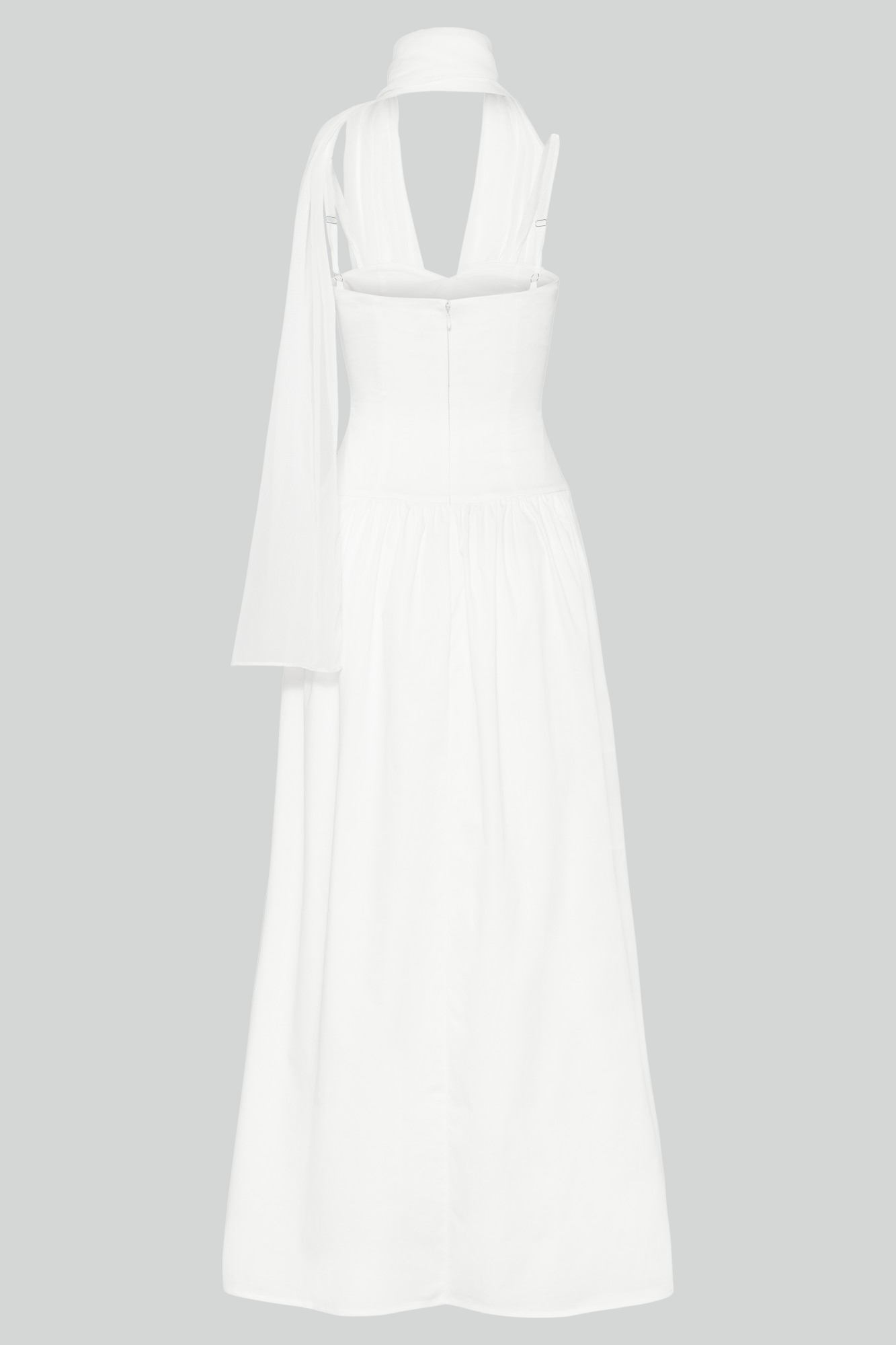 Vilja lett halter neck maxi dress white