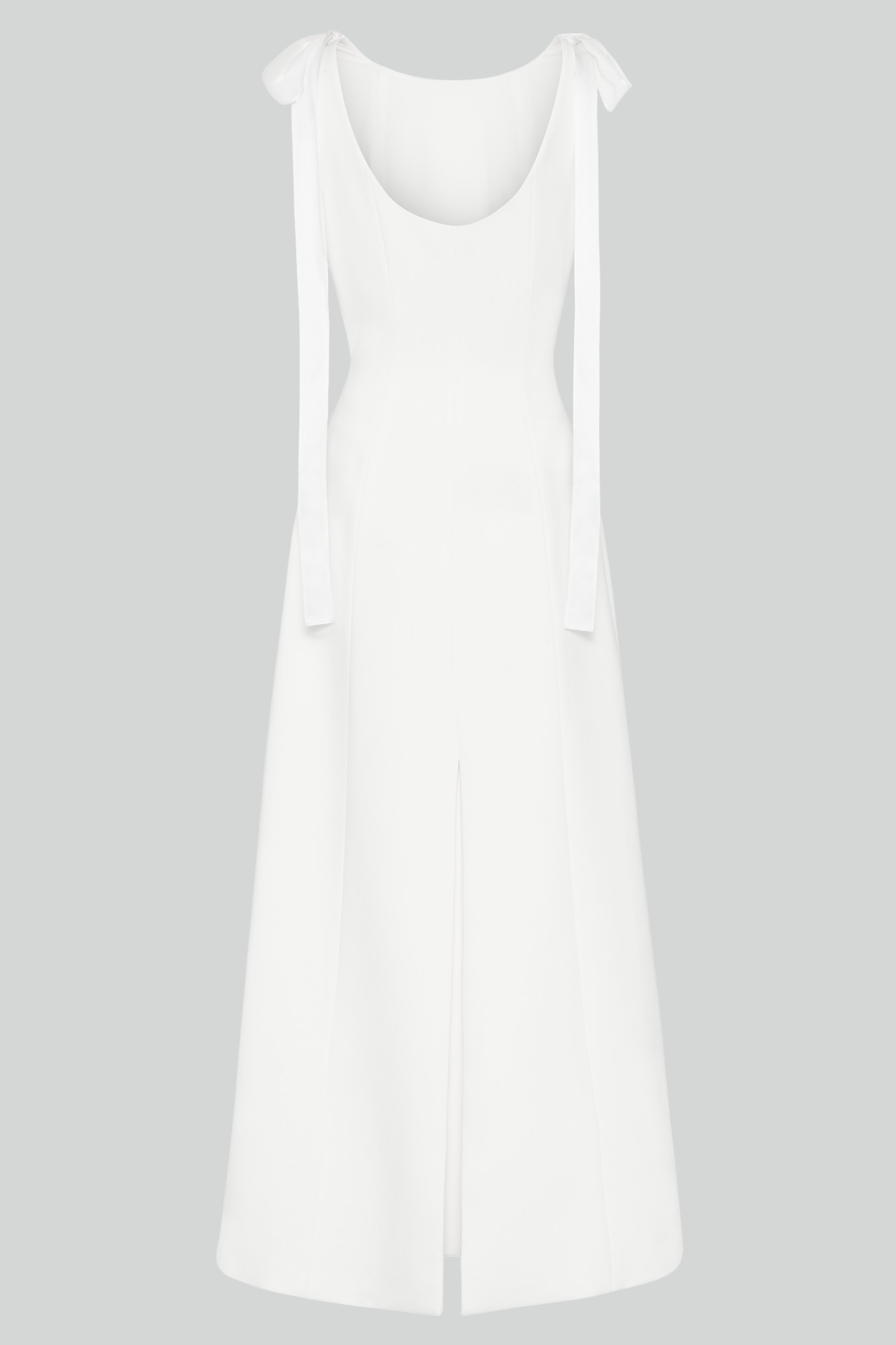 Olava forme ribbon-detail maxi dress off-white