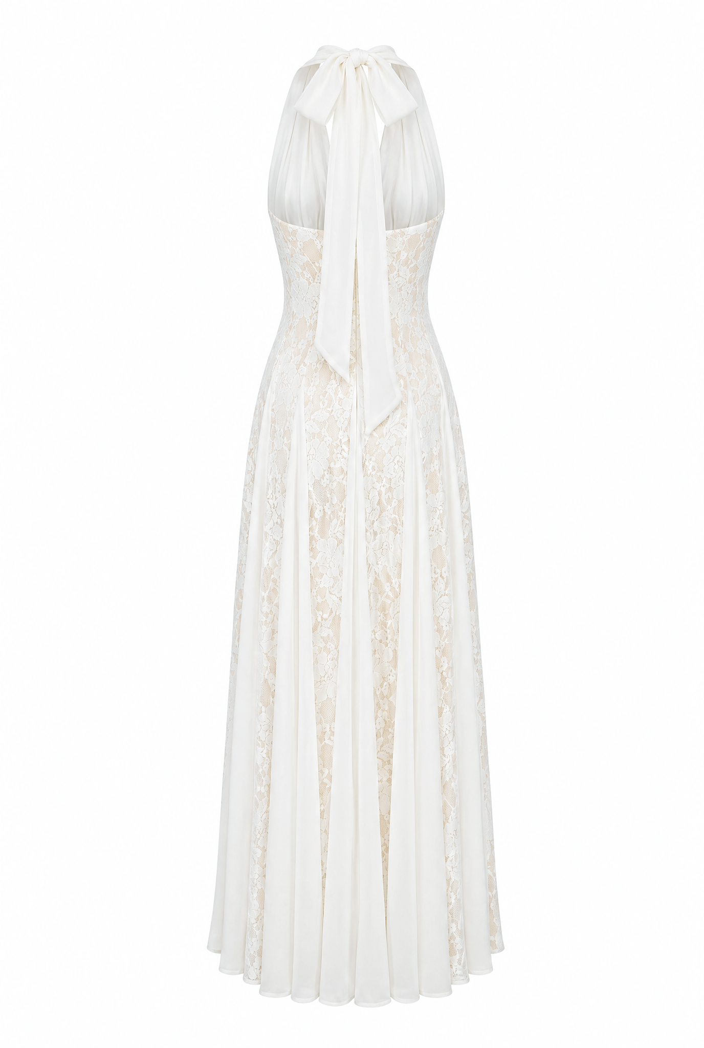 Ylva Maxi Dress Halter Neck White