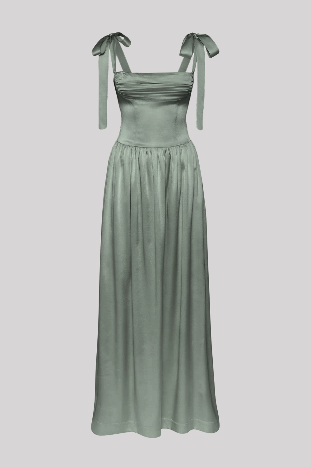 Elsa Maxi Dress Sage Satin