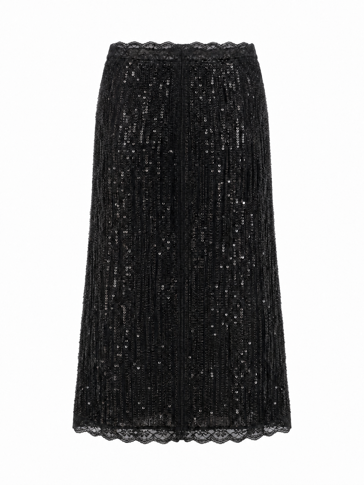 Helena Sequin Midi Skirt Black