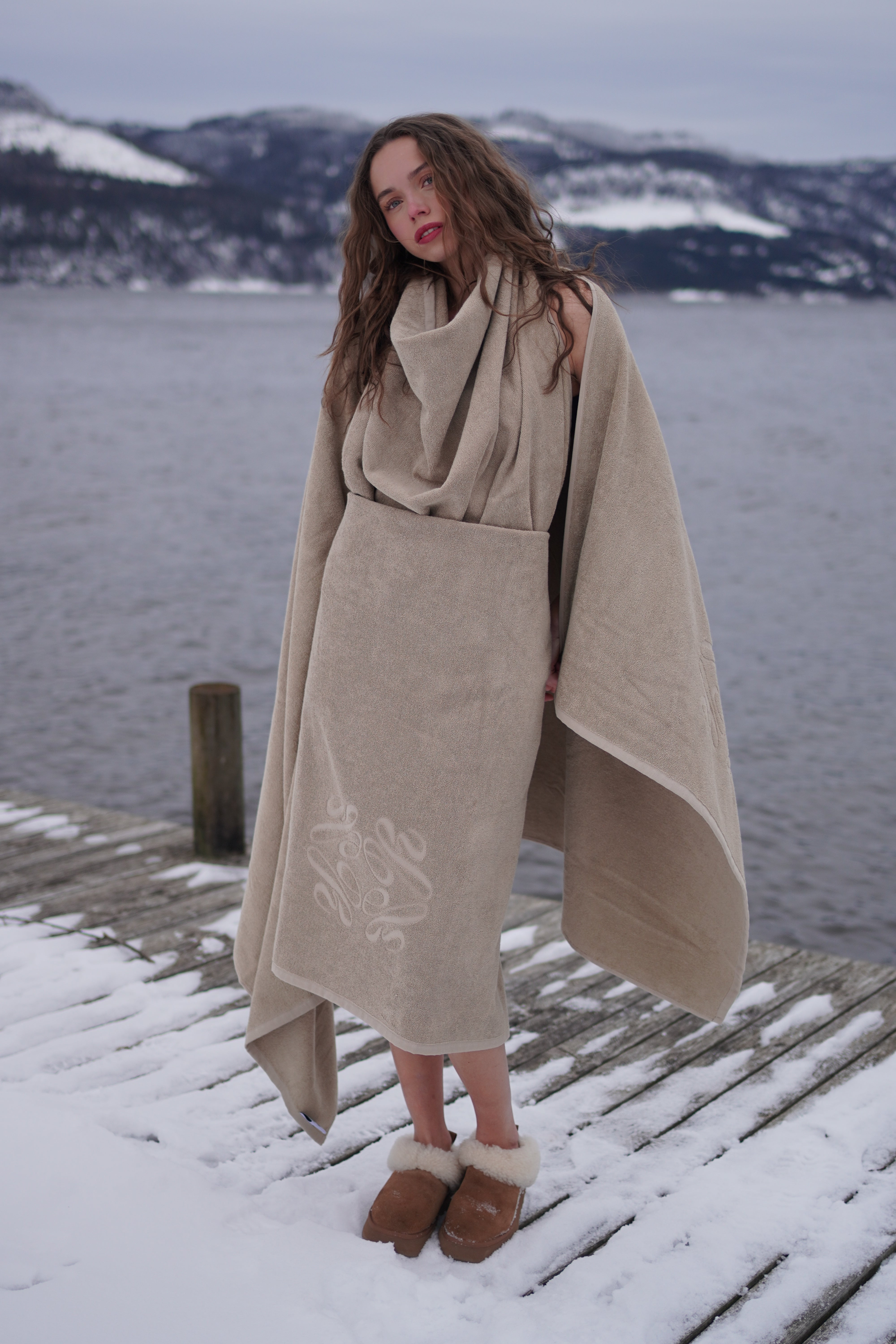 Marbella Oversized Beach Towel – 100% Organic Cotton (100x200 cm)