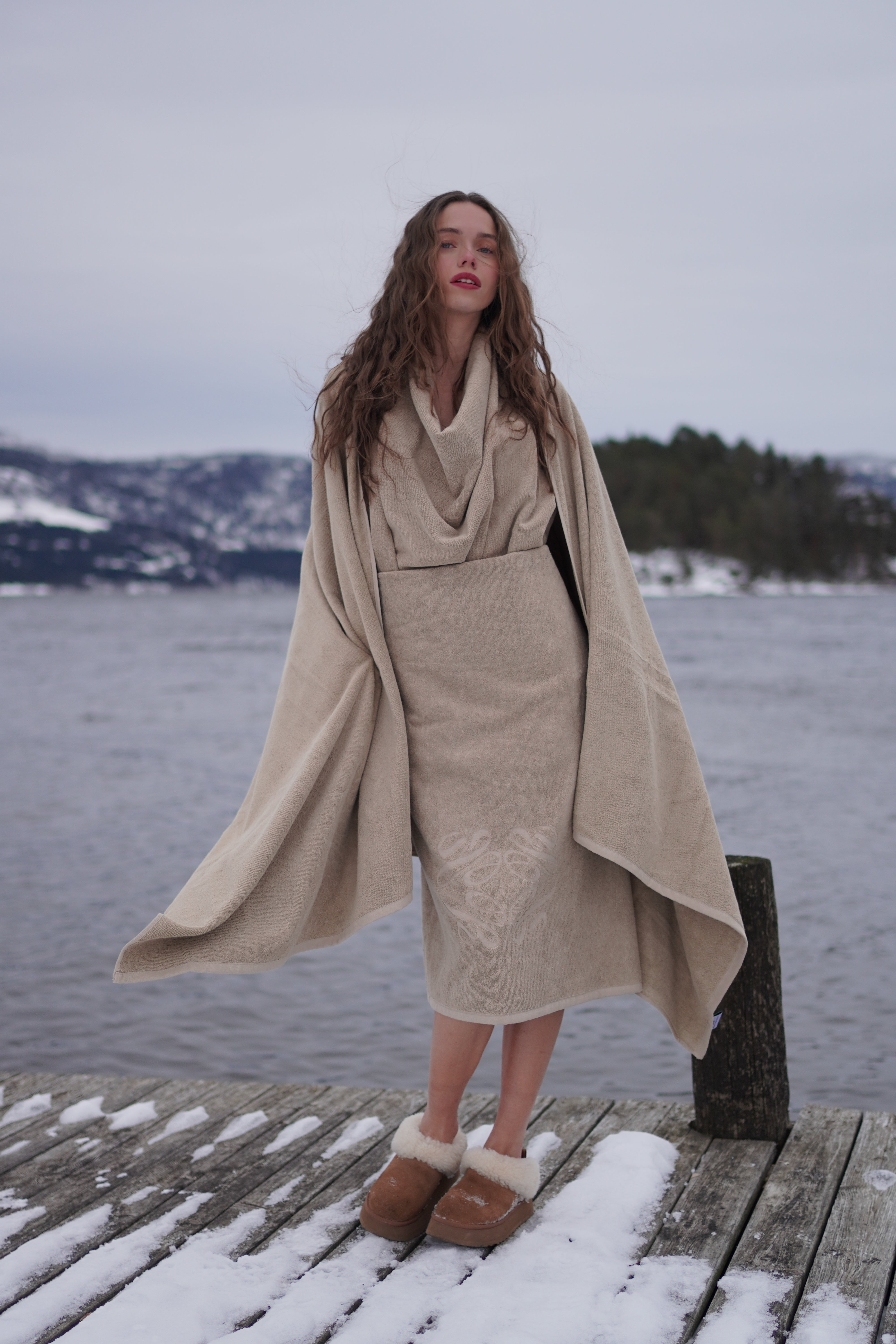Marbella Oversized Beach Towel – 100% Organic Cotton (100x200 cm)