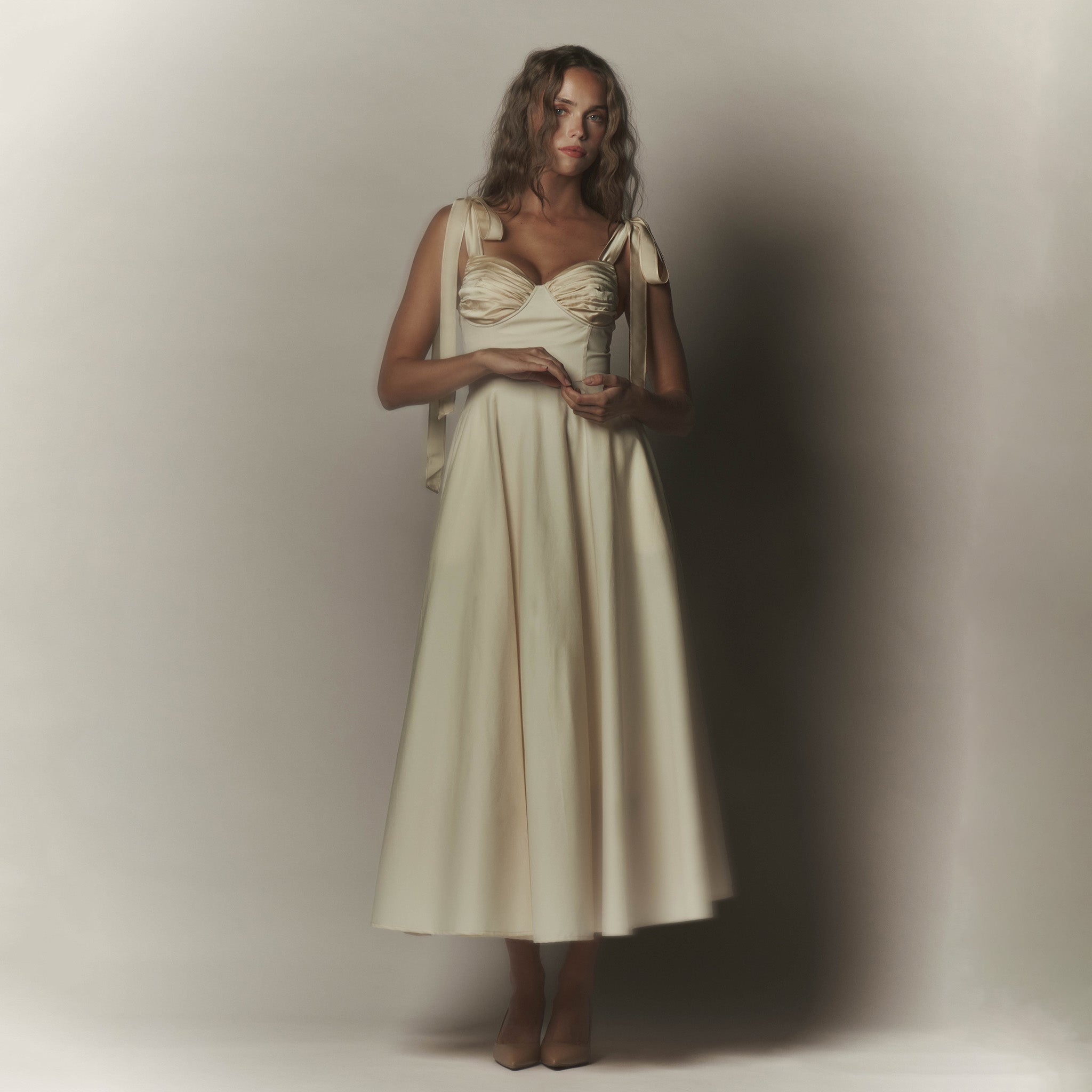 Ebba Midi Dress Ivory