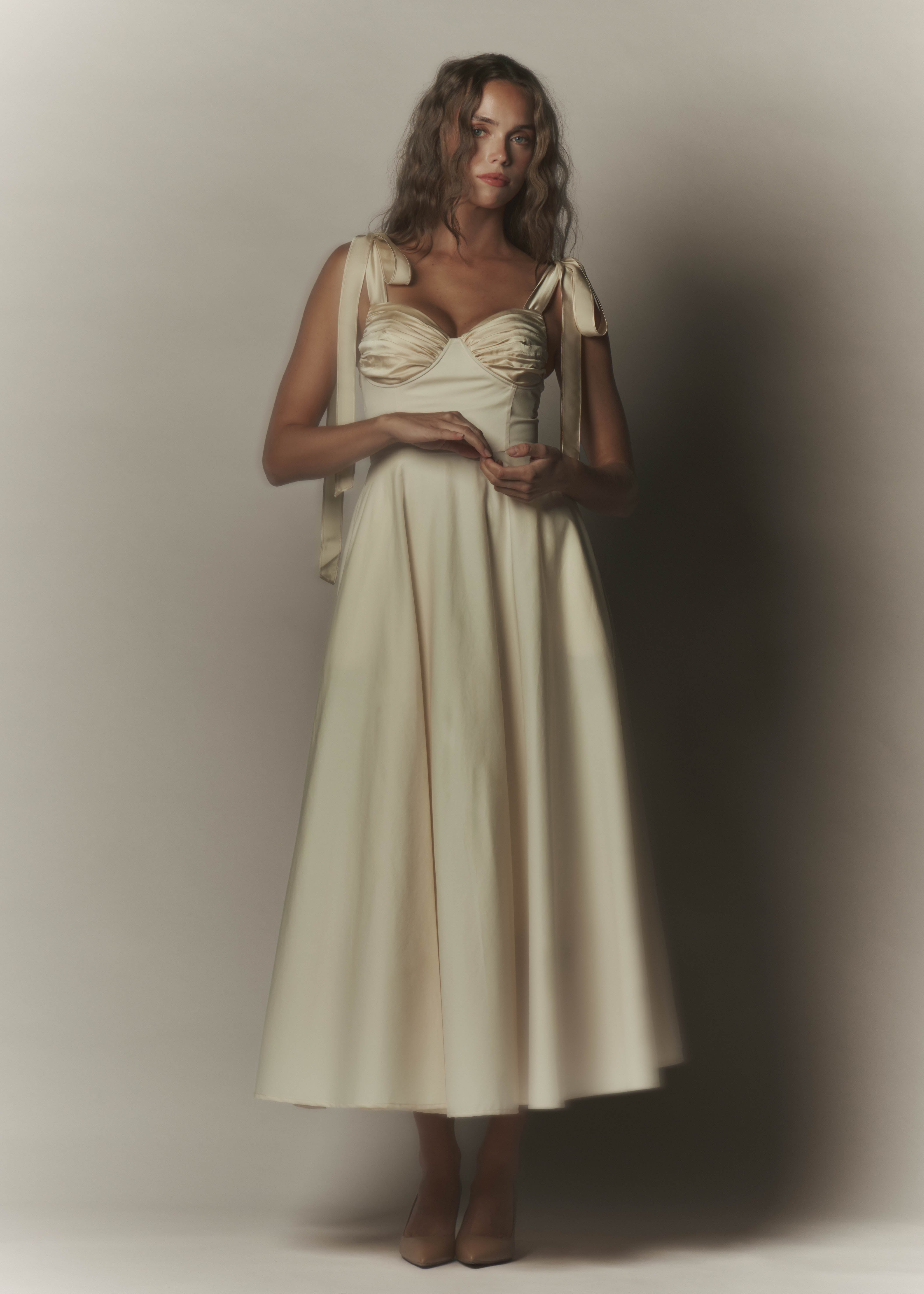 Ebba Midi Dress Ivory