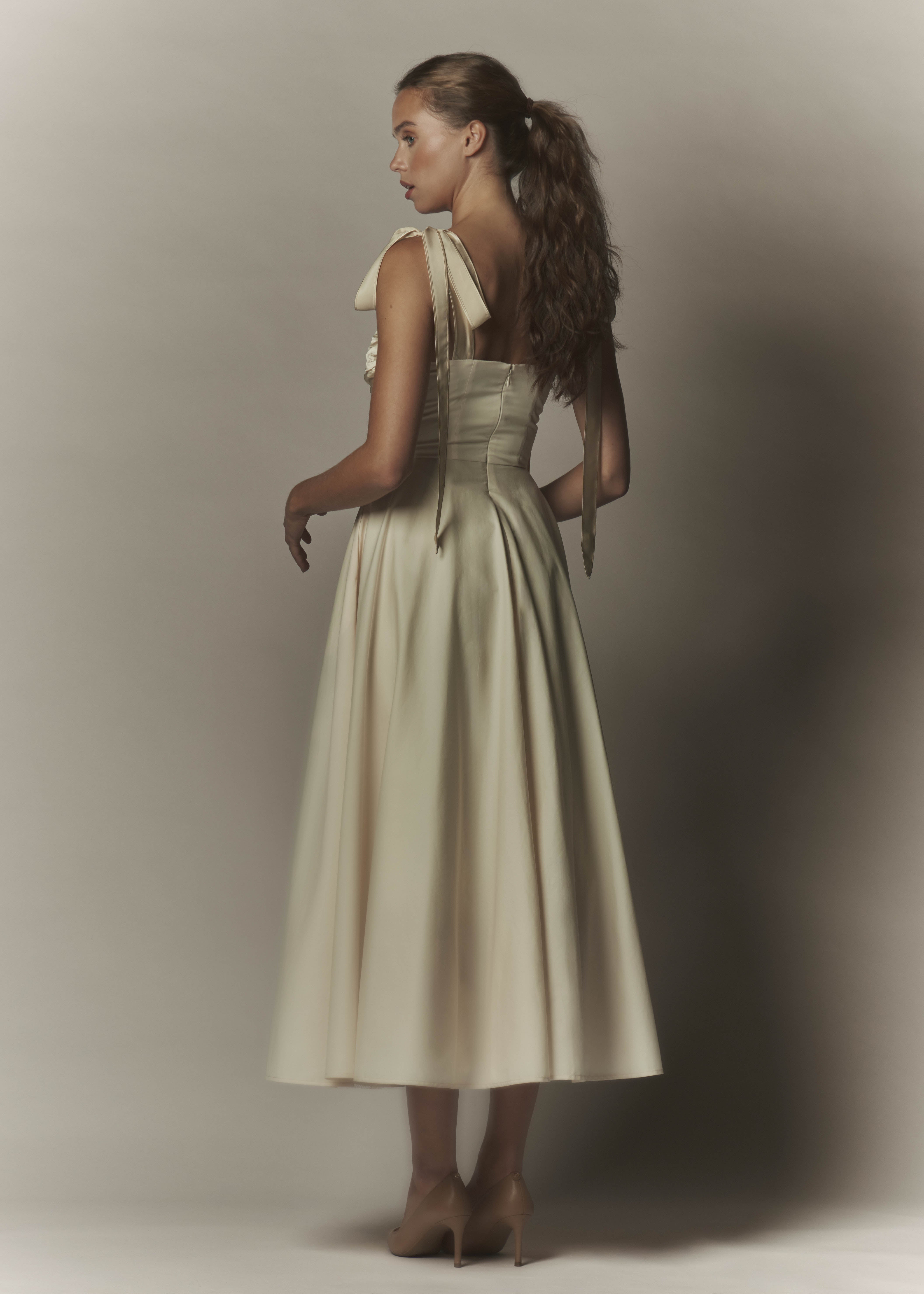 Ebba Midi Dress Ivory