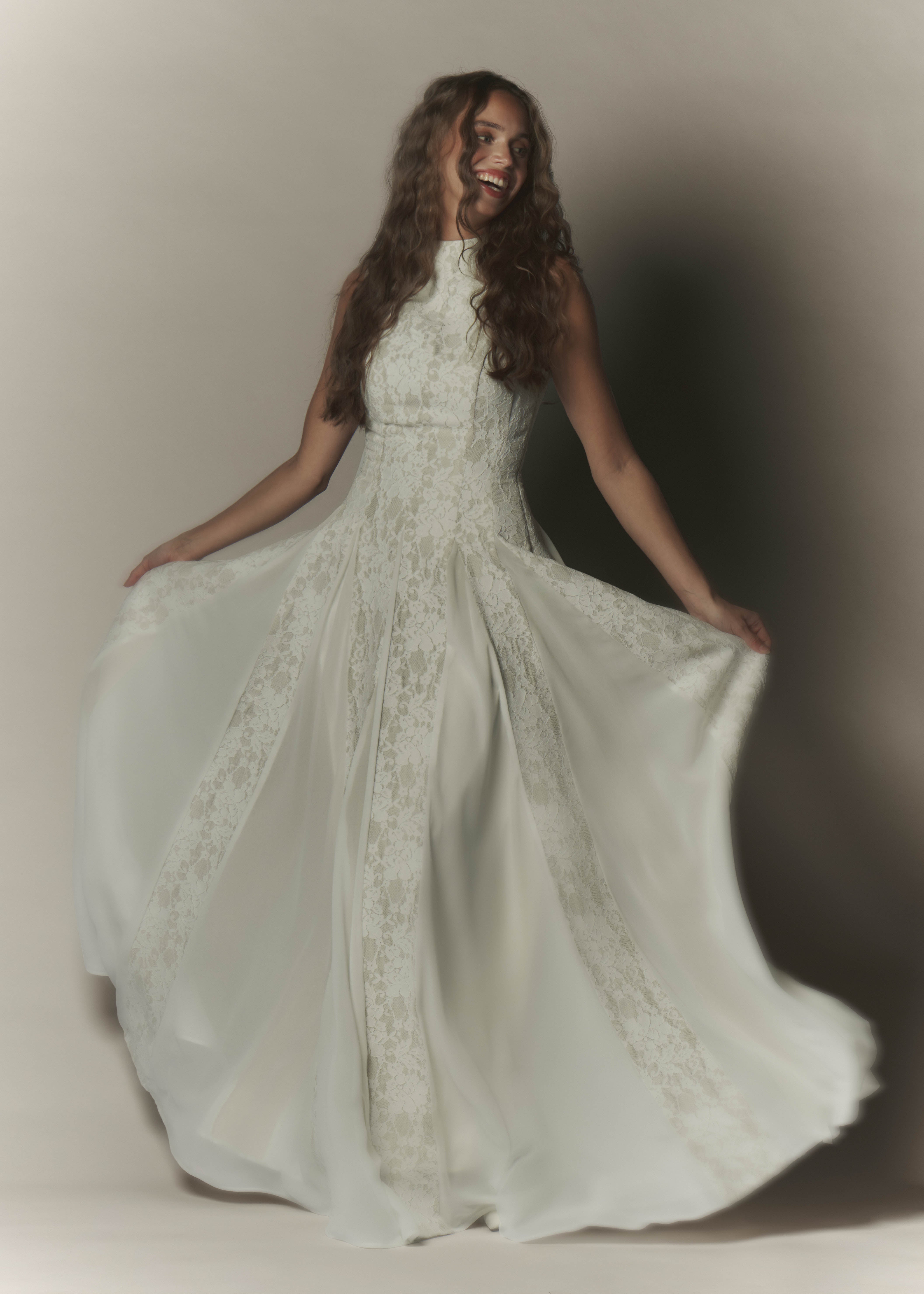 Ylva Maxi Dress Flutter Sleeves White