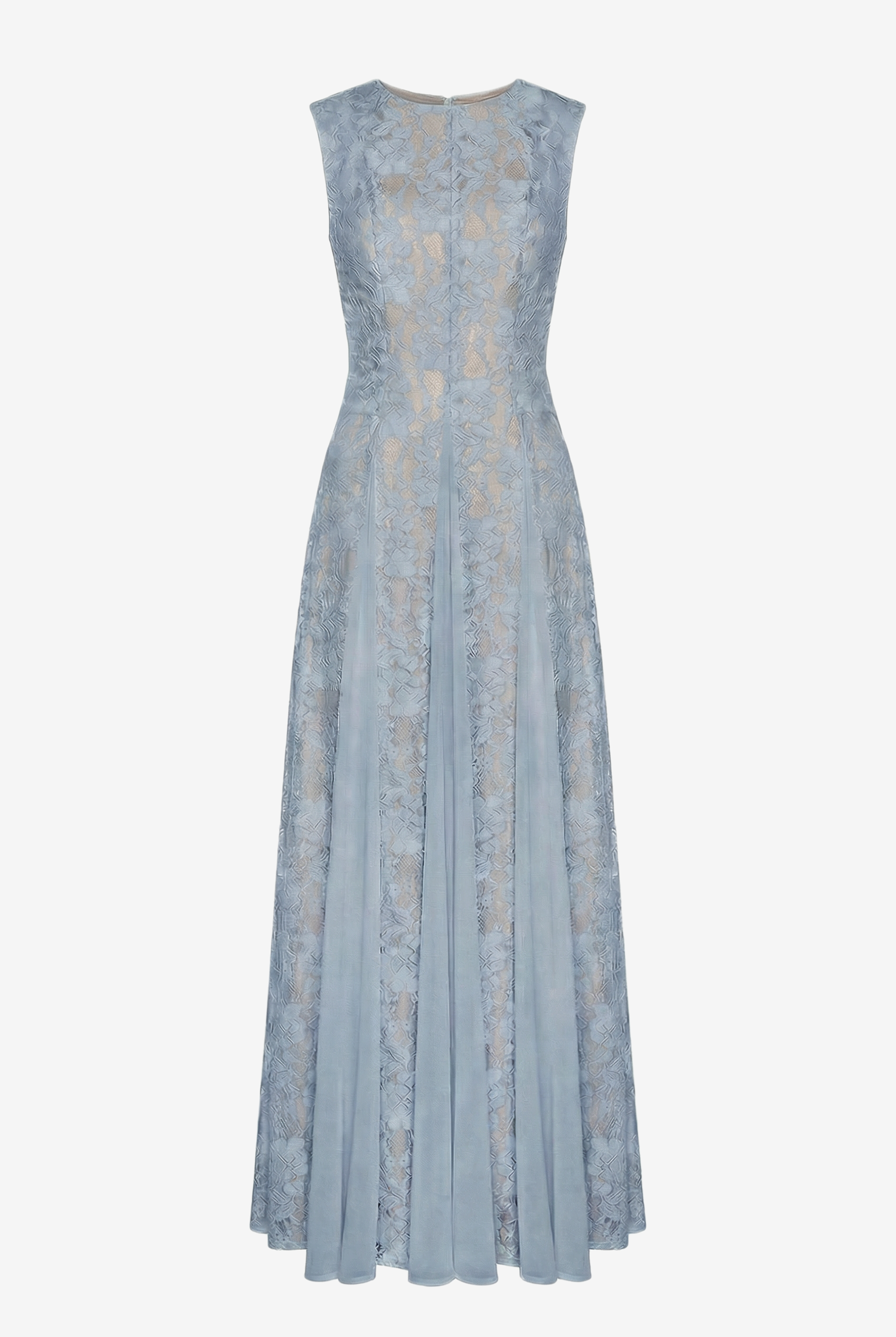 Ylva Maxi Dress Boat Neck Fjord Blue