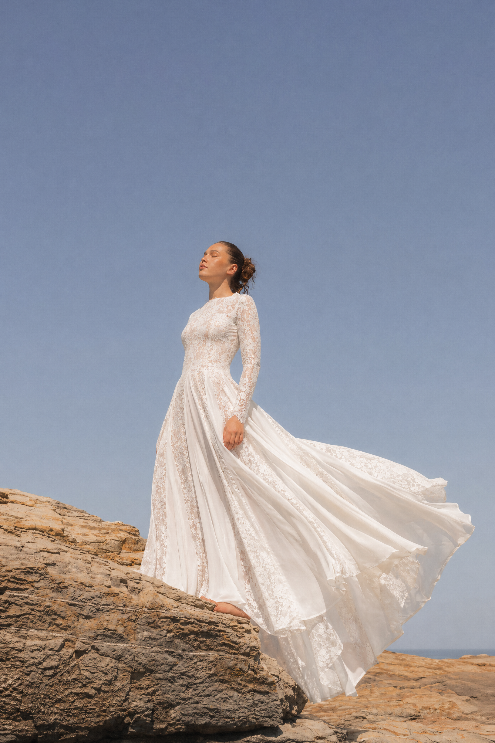 Ylva Maxi Dress Long Sleeve White