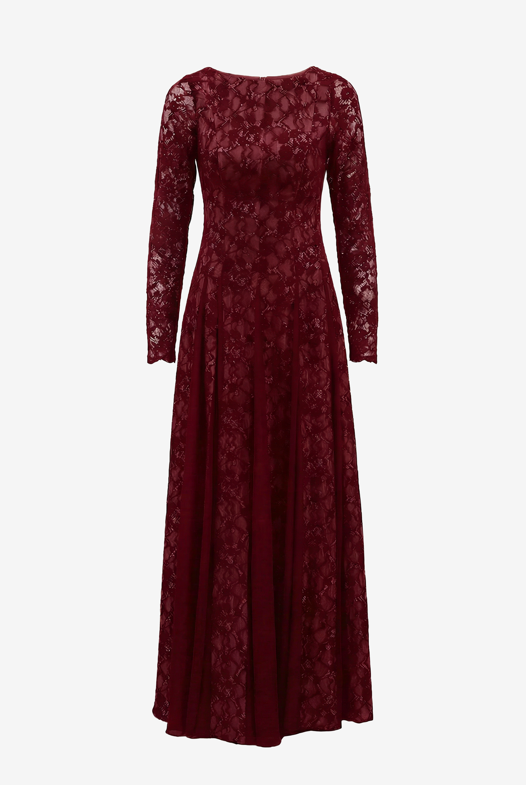 Ylva Maxi Dress Long Sleeve Burgundy
