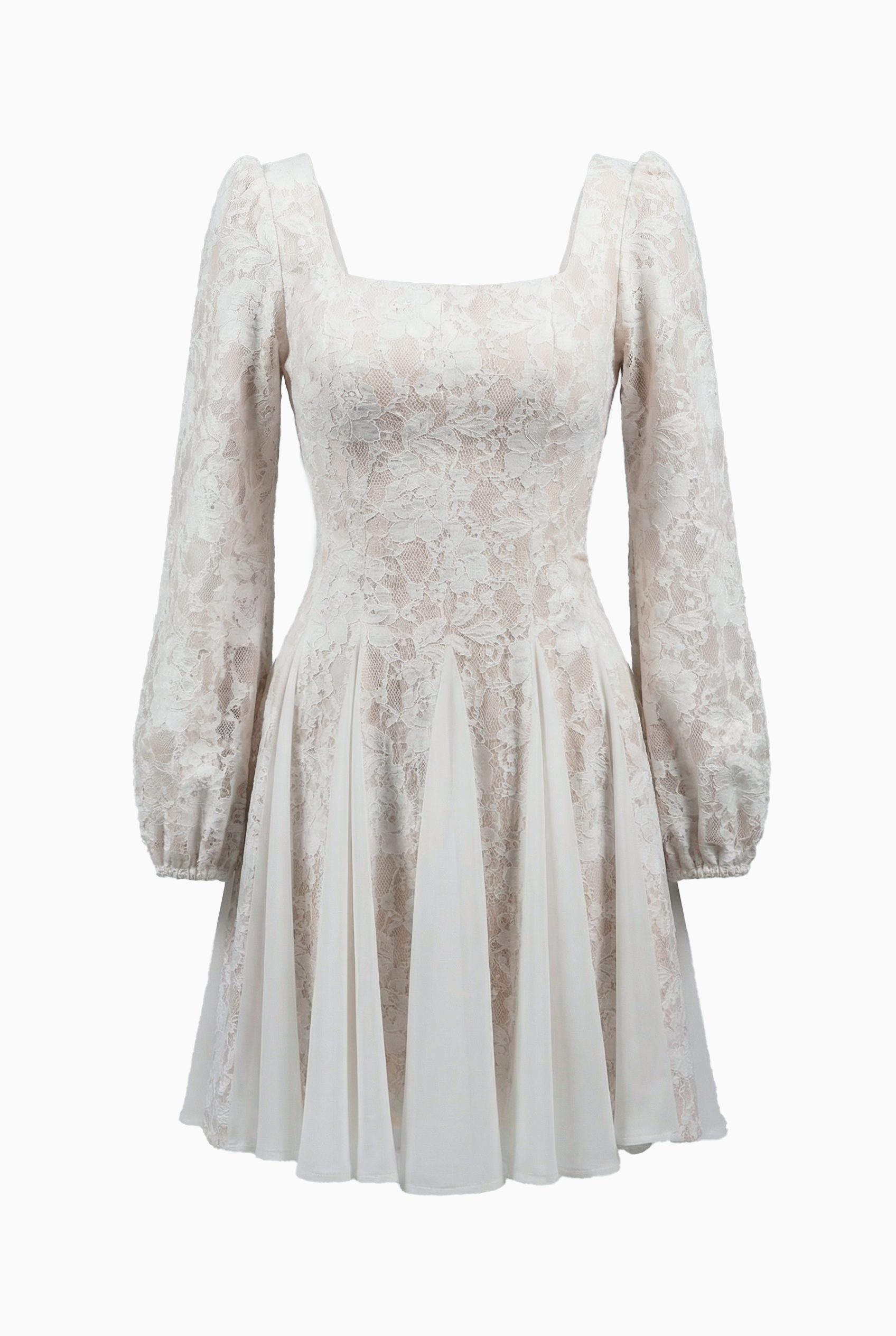 Ylva Mini Dress White Square Neckline