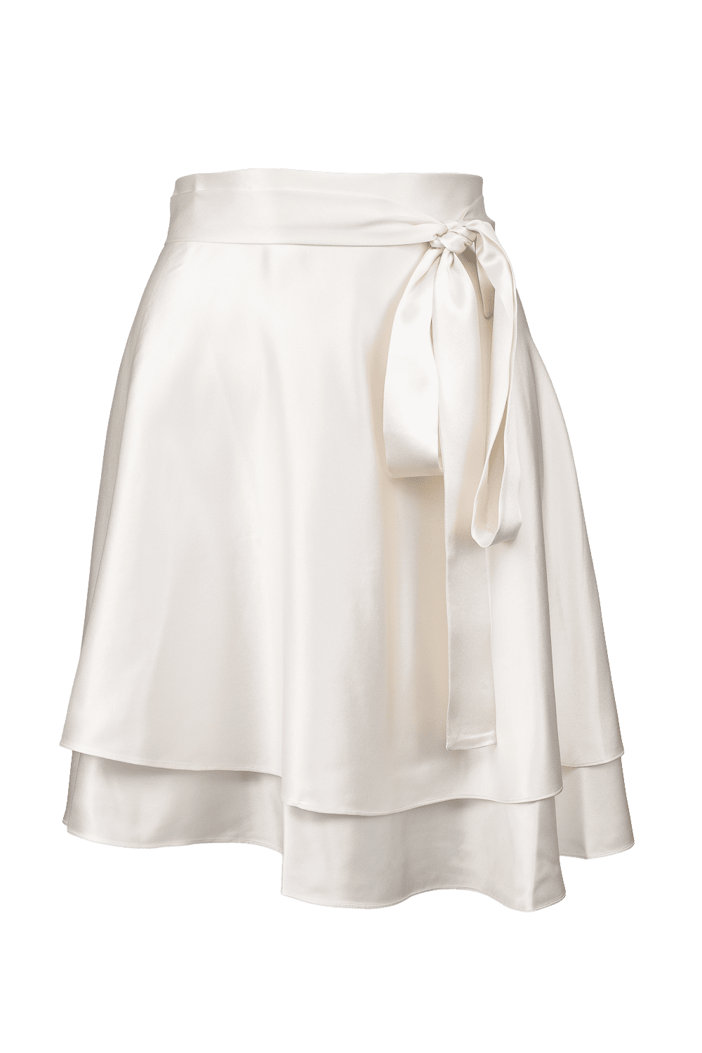 Astrid Skirt in Ivory Silk - MURLONG CRES